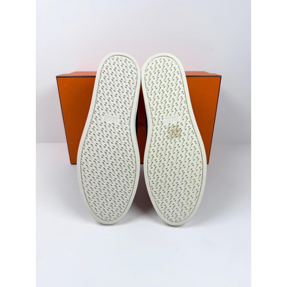 Size 8.5 - Hermes Quicker Leather Sneakers NEW - Picture 8 of 12